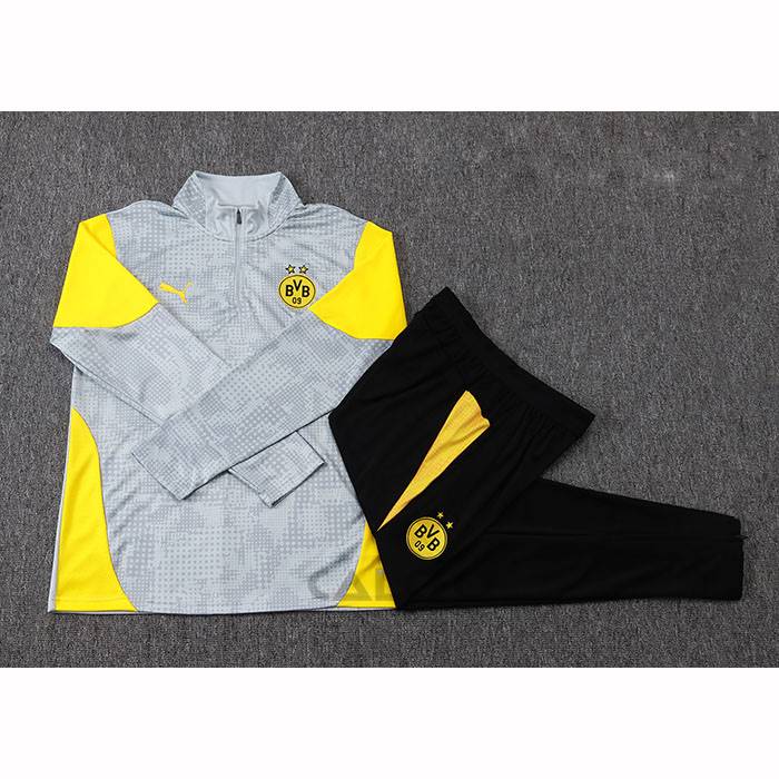 Tuta da Track di Felpa Borussia Dortmund Bambino 2025-2026 Grigio